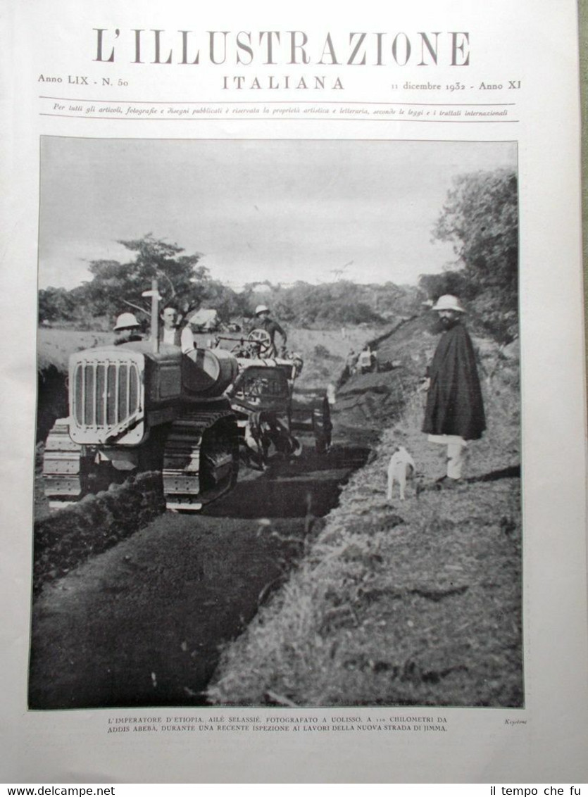 L'Illustrazione Italiana del 11 Dicembre 1932 Selassié Schleicher Murano Kreuger