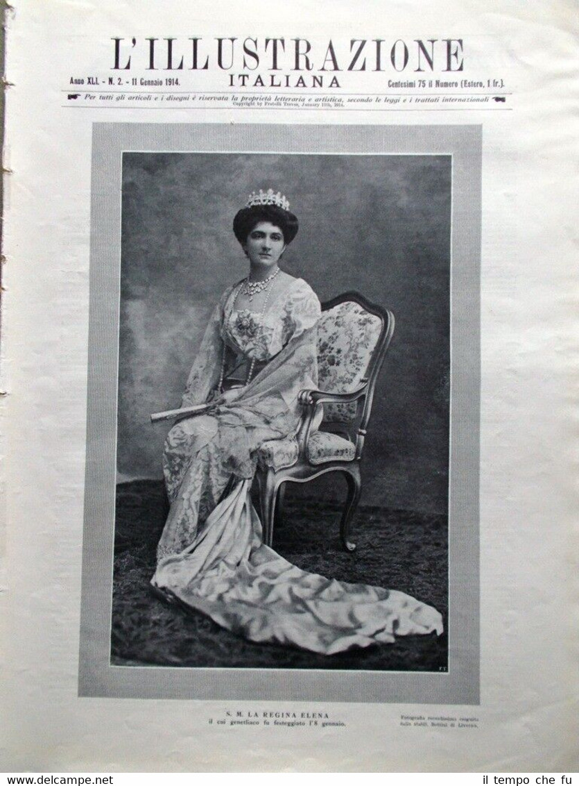 L'illustrazione Italiana del 11 Gennaio 1914 Parsifal Wagner Regina Elena …