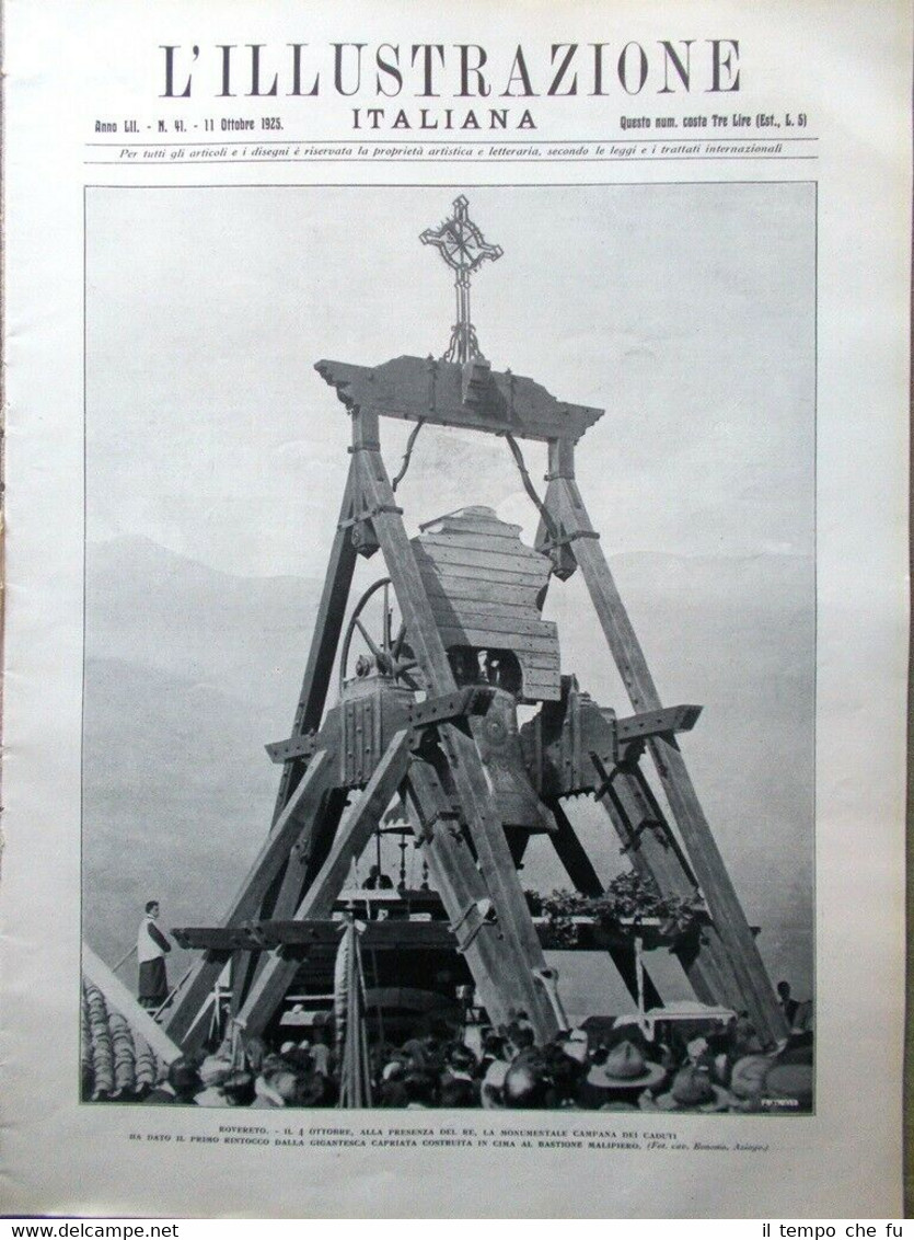L'Illustrazione Italiana del 11 Ottobre 1925 Rovereto Locarno Monza Alfa …