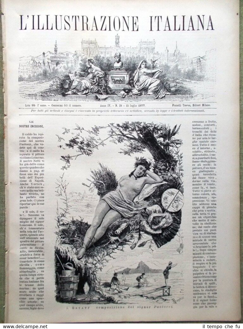 L'Illustrazione Italiana del 15 Luglio 1877 Recoaro Guerra Asia Tirnova …