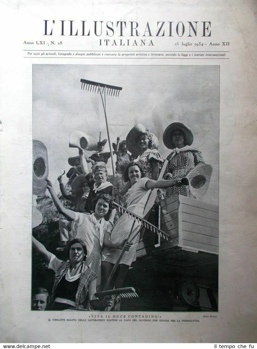 L'Illustrazione Italiana del 15 Luglio 1934 Maria Curie Radio Brioni …