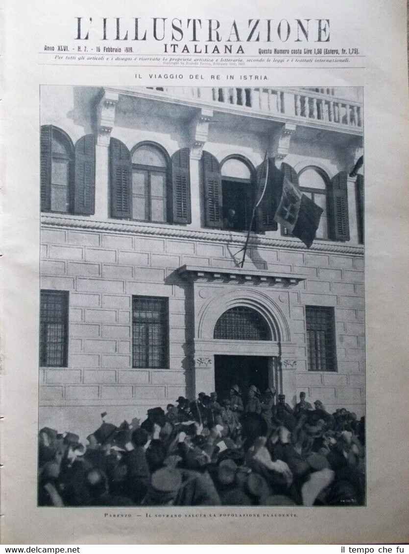 L'Illustrazione Italiana del 16 Febbraio 1919 Ricostruzione Ferrovie Rio Janeiro