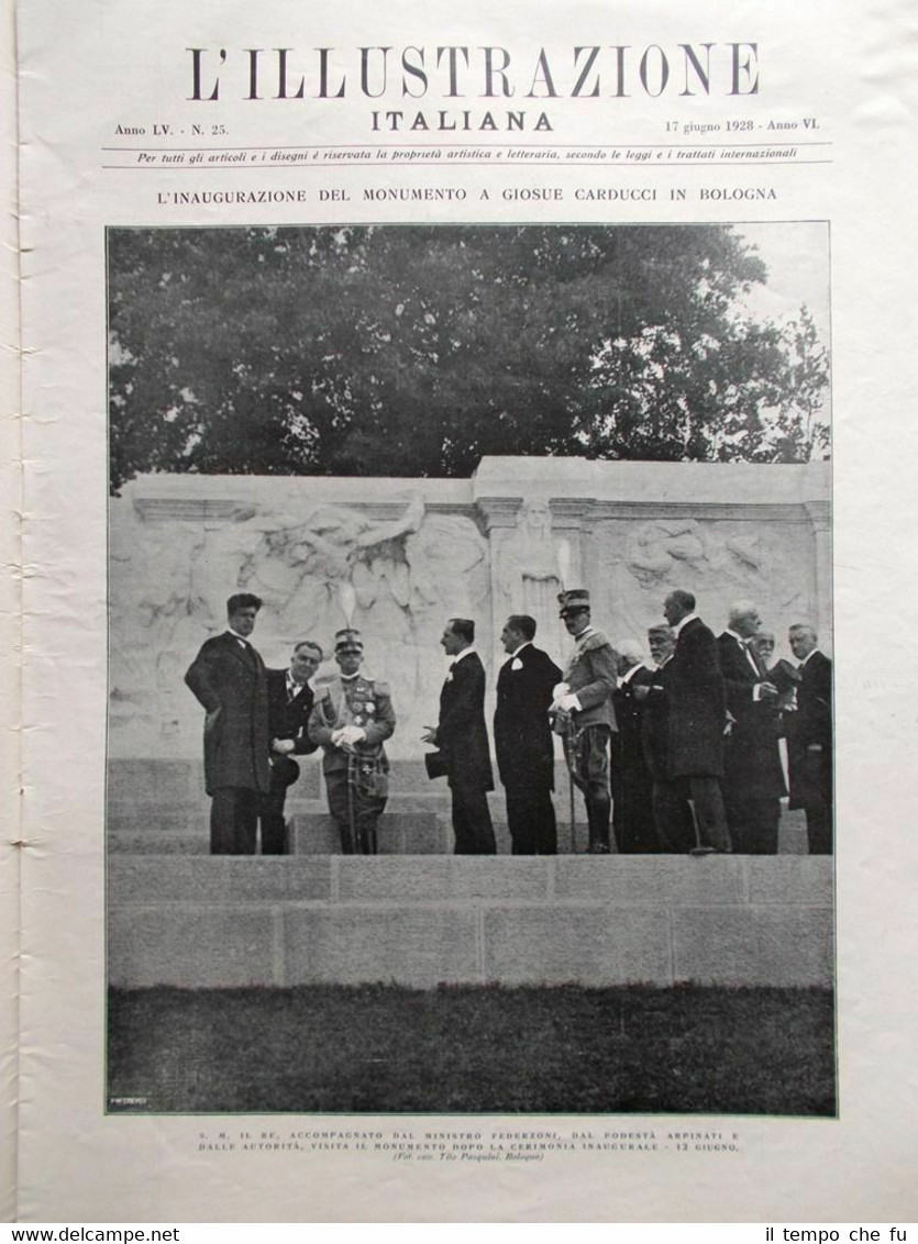 L'Illustrazione Italiana del 17 Giugno 1928 Dispersi Nobile Italia Carducci …