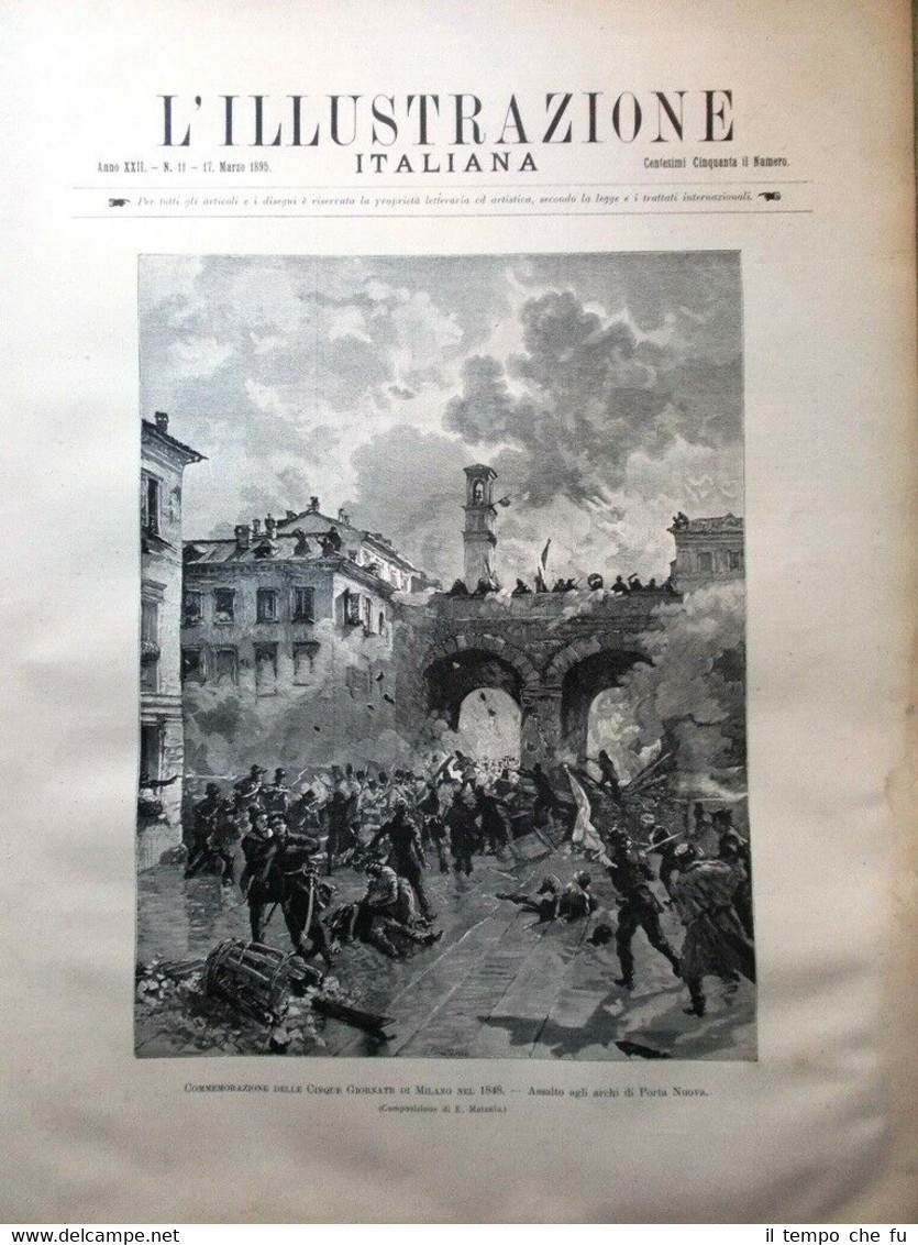 L'Illustrazione Italiana del 17 Marzo 1895 Cesare Cantù Leone Le …