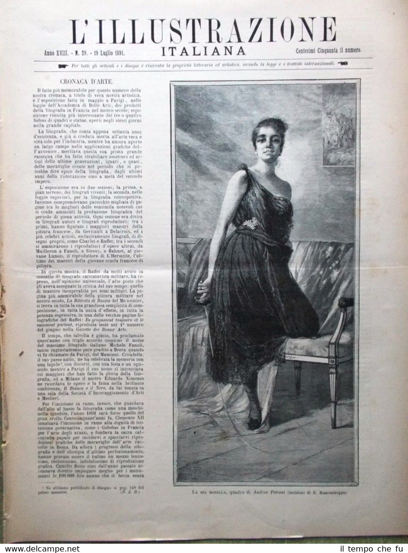 L'Illustrazione Italiana del 19 Luglio 1891 Elettricità Hubner Gizeh Francoforte