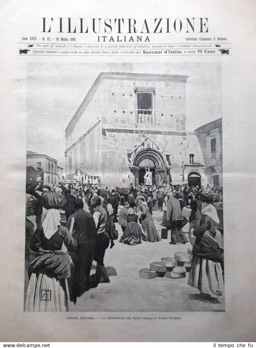 L'Illustrazione Italiana del 19 Marzo 1899 Abruzzo Diga Nilo Bracco …