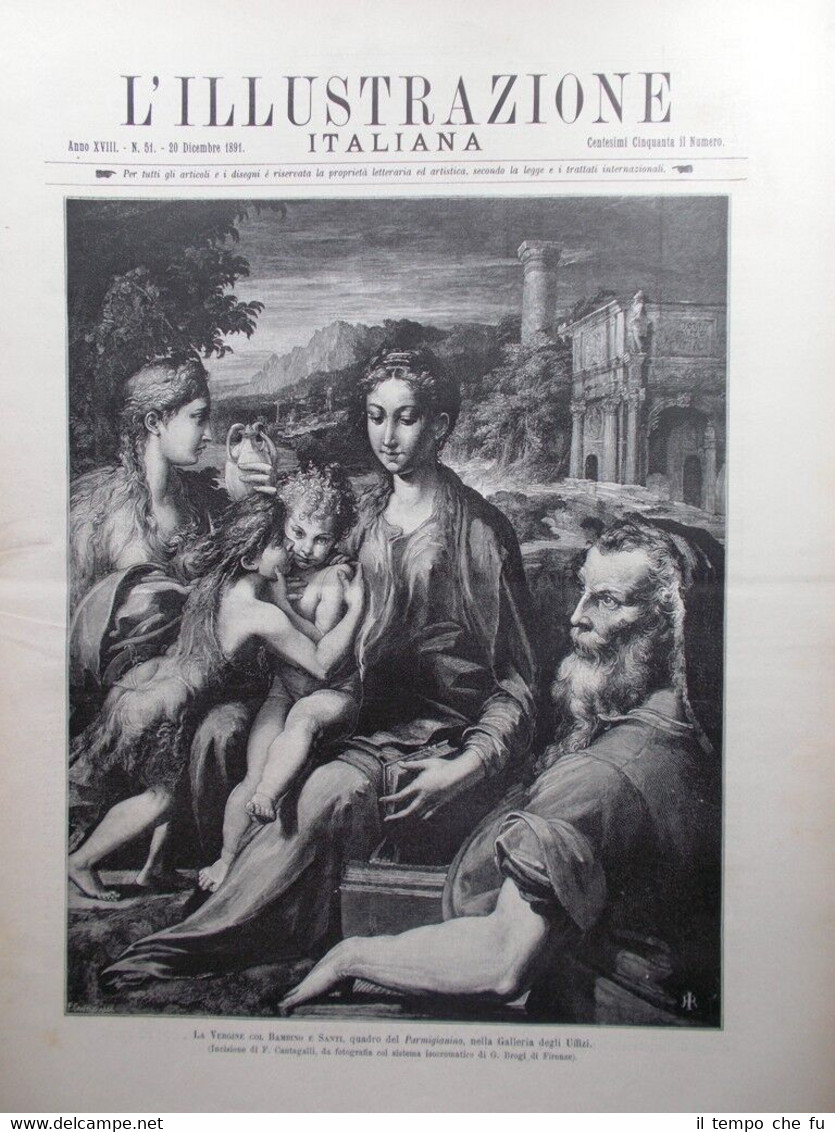 L'Illustrazione Italiana del 20 Dicembre 1891 Natale Presepe Marano Strenna …