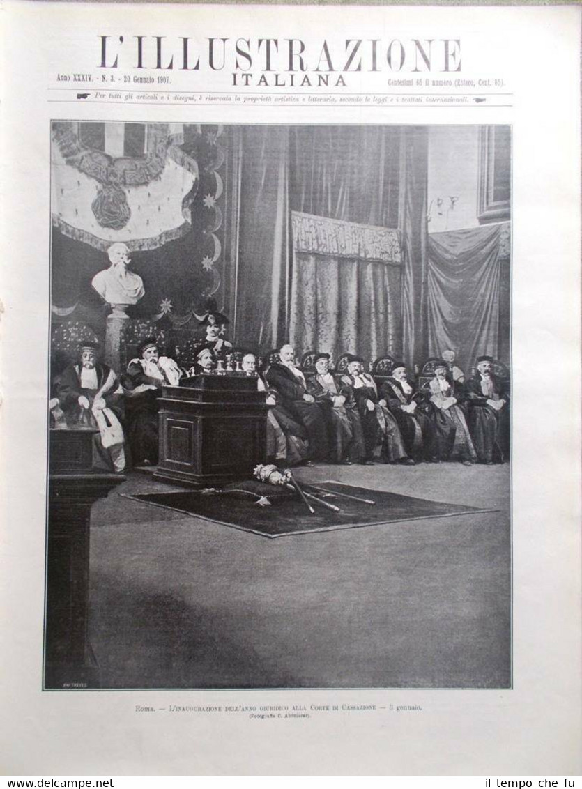 L'Illustrazione Italiana del 20 Gennaio 1907 Cassazione Londra Pompei De …