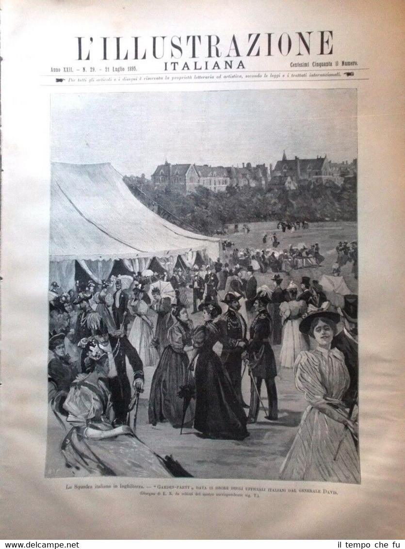 L'Illustrazione Italiana del 21 Luglio 1895 Nozze Savoia Portsmouth Huxley …