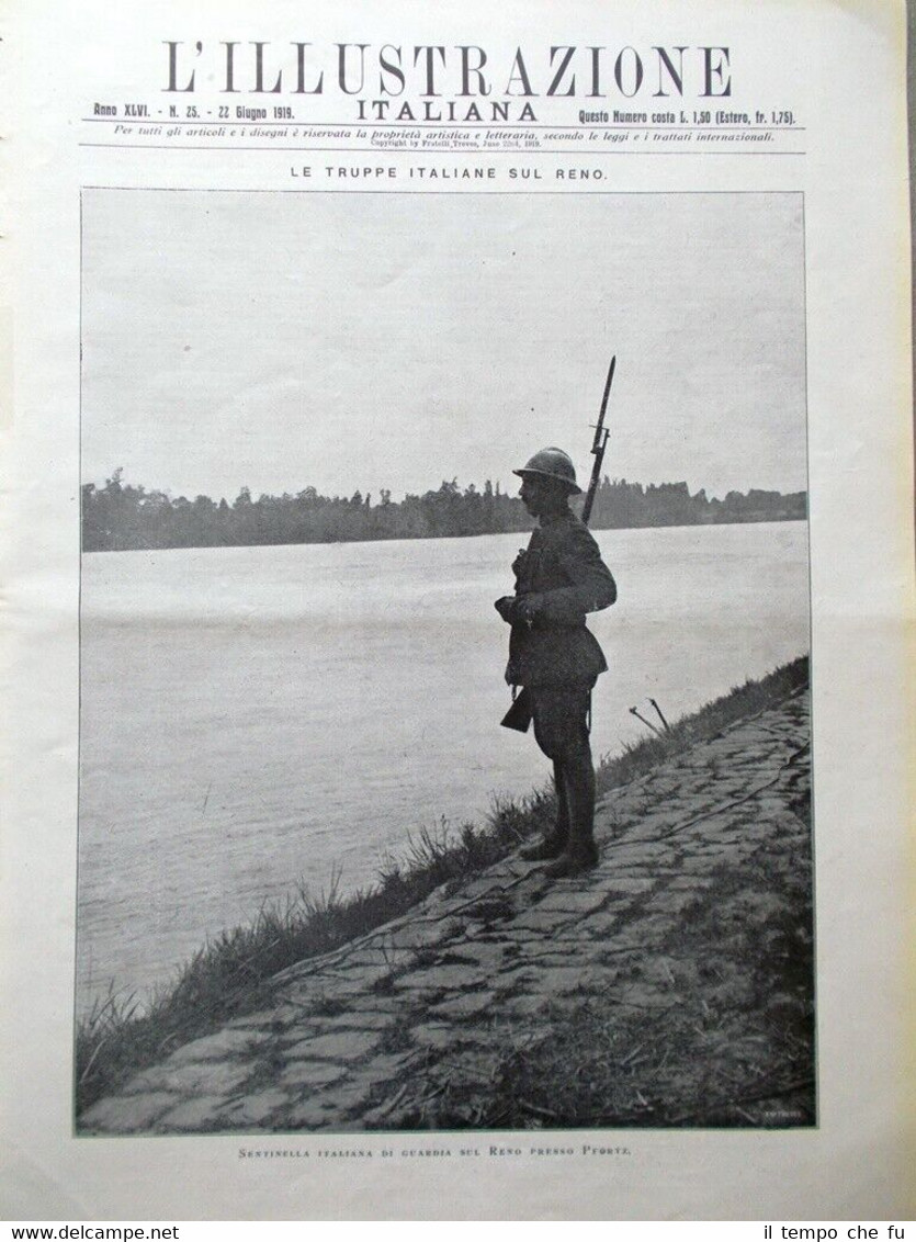 L'Illustrazione Italiana del 22 Giugno 1919 Reno Viola Smirne Dalmazia …