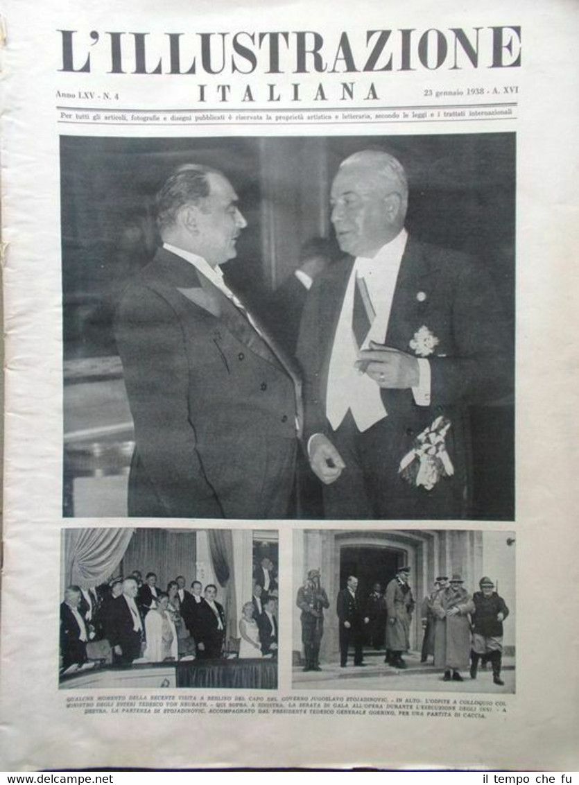 L'Illustrazione Italiana del 23 Gennaio 1938 Sorci Verdi Sindacati Tartu …