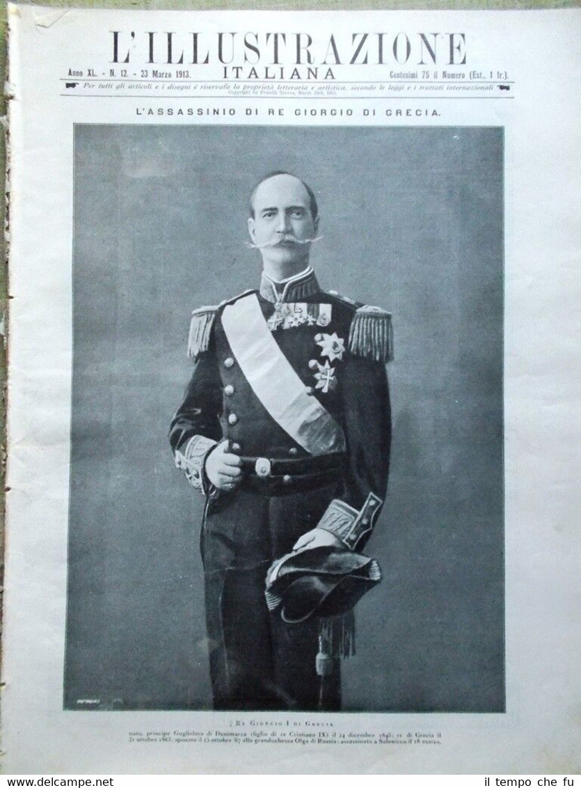 L'illustrazione Italiana del 23 Marzo 1913 Giorgio di Grecia Sem …