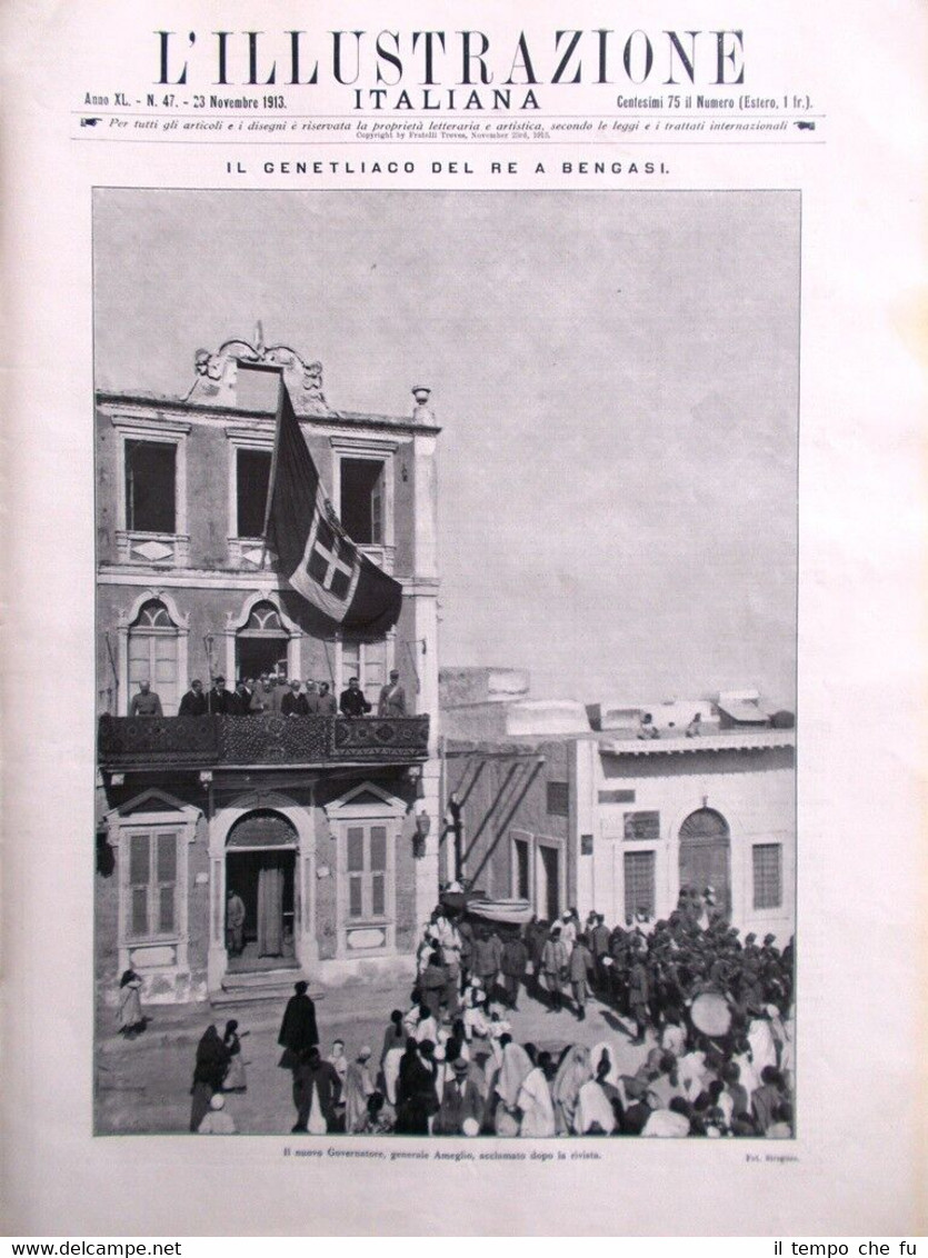 L'Illustrazione Italiana del 23 Novembre 1913 Amundsen Pasteur Bengasi Cirenaica