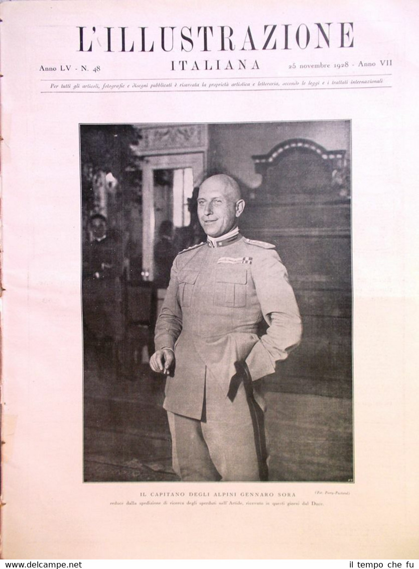 L'Illustrazione Italiana del 25 Novembre 1928 Alpini Sora Arezzo Petrarca …