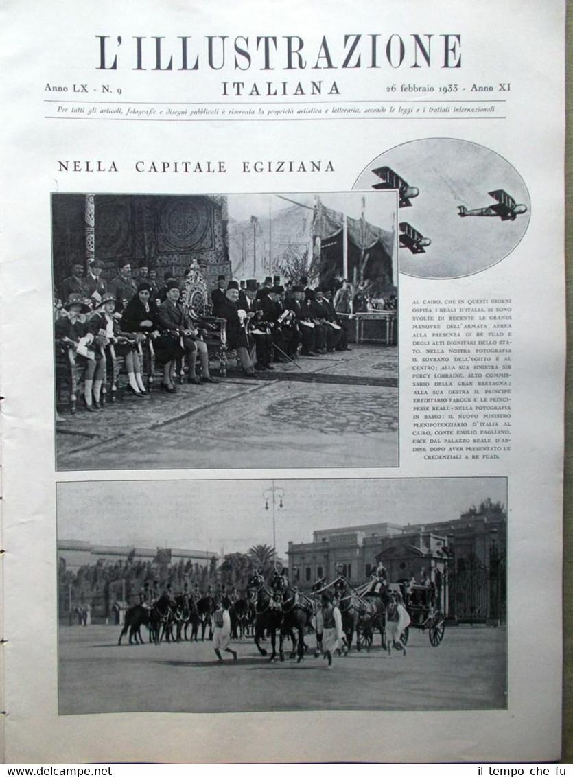 L'Illustrazione Italiana del 26 Febbraio 1933 Italia Egitto Westfalia Lodi …