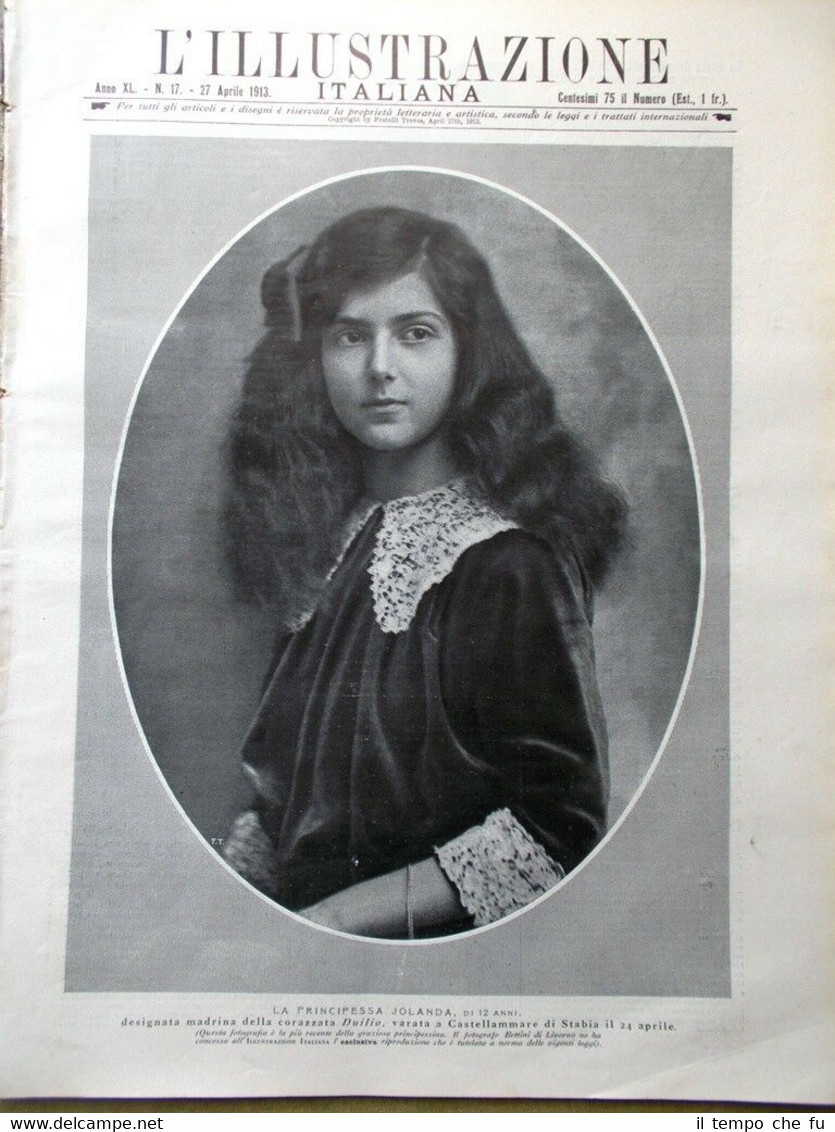 L'illustrazione Italiana del 27 Aprile 1913 Duilio Papa Deledda Uniformi …
