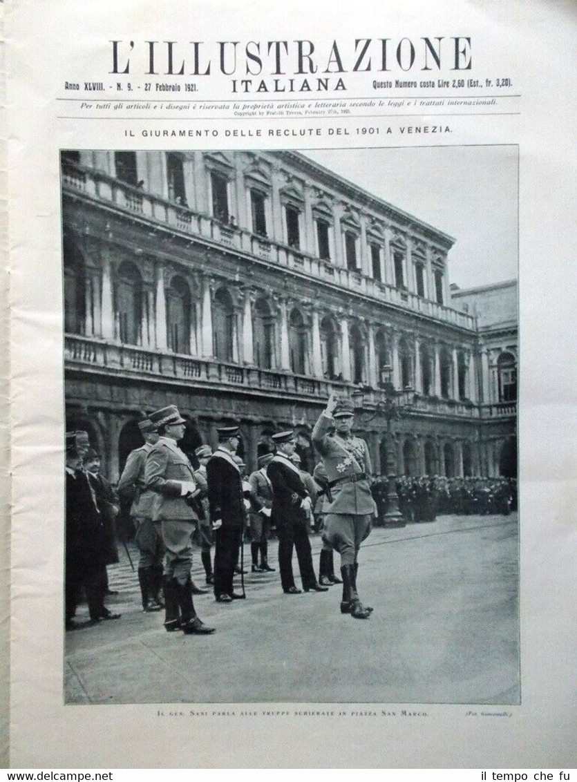 L'Illustrazione Italiana del 27 Febbraio 1921 Fortuny Dalbono Dante Ravenna …