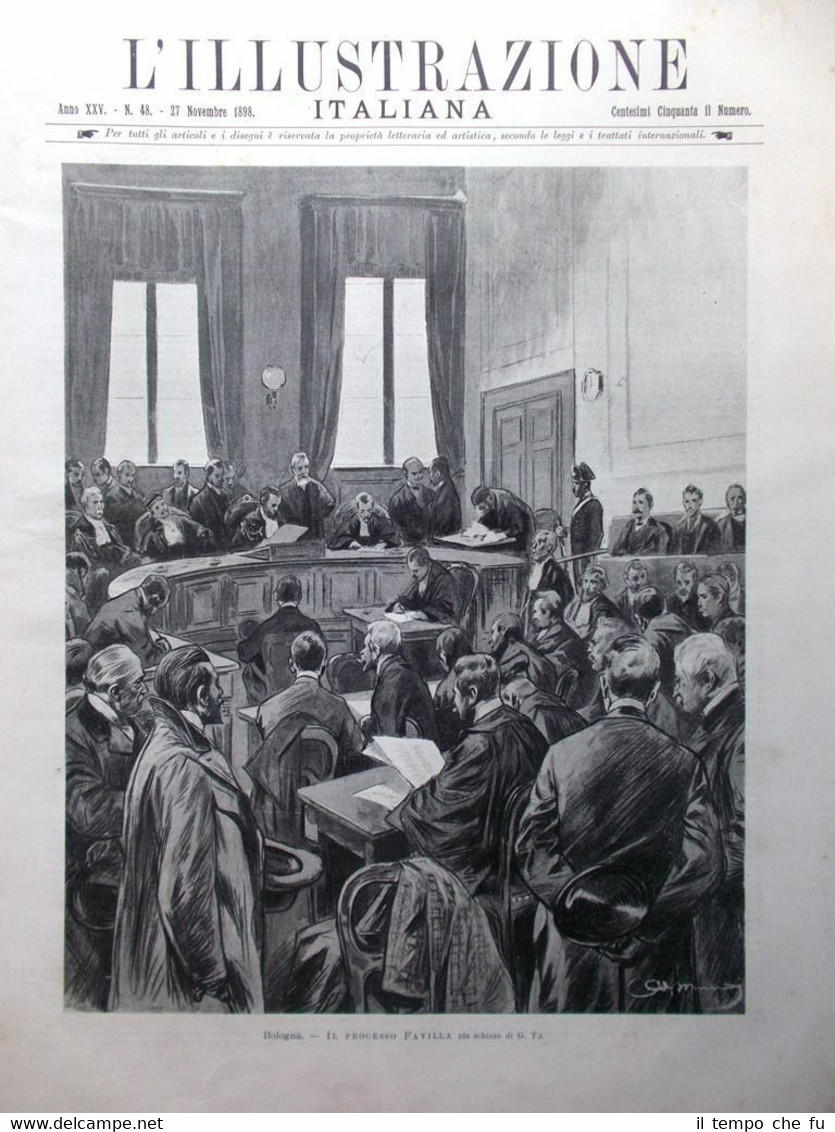 L'Illustrazione Italiana del 27 Novembre 1898 Processo Favilla Savonarola Rossi