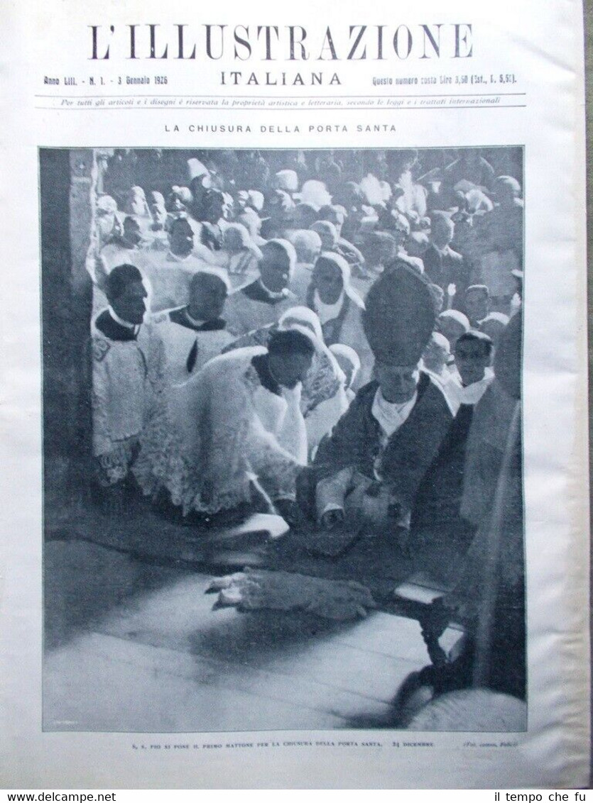 L'Illustrazione Italiana del 3 Gennaio 1926 Anno Santo Monreale Genova …