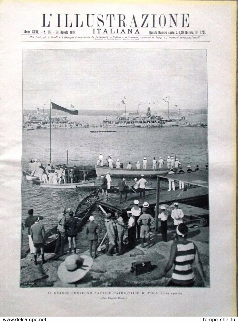 L'Illustrazione Italiana del 31 Agosto 1919 Martirio di Nervesa Pola …