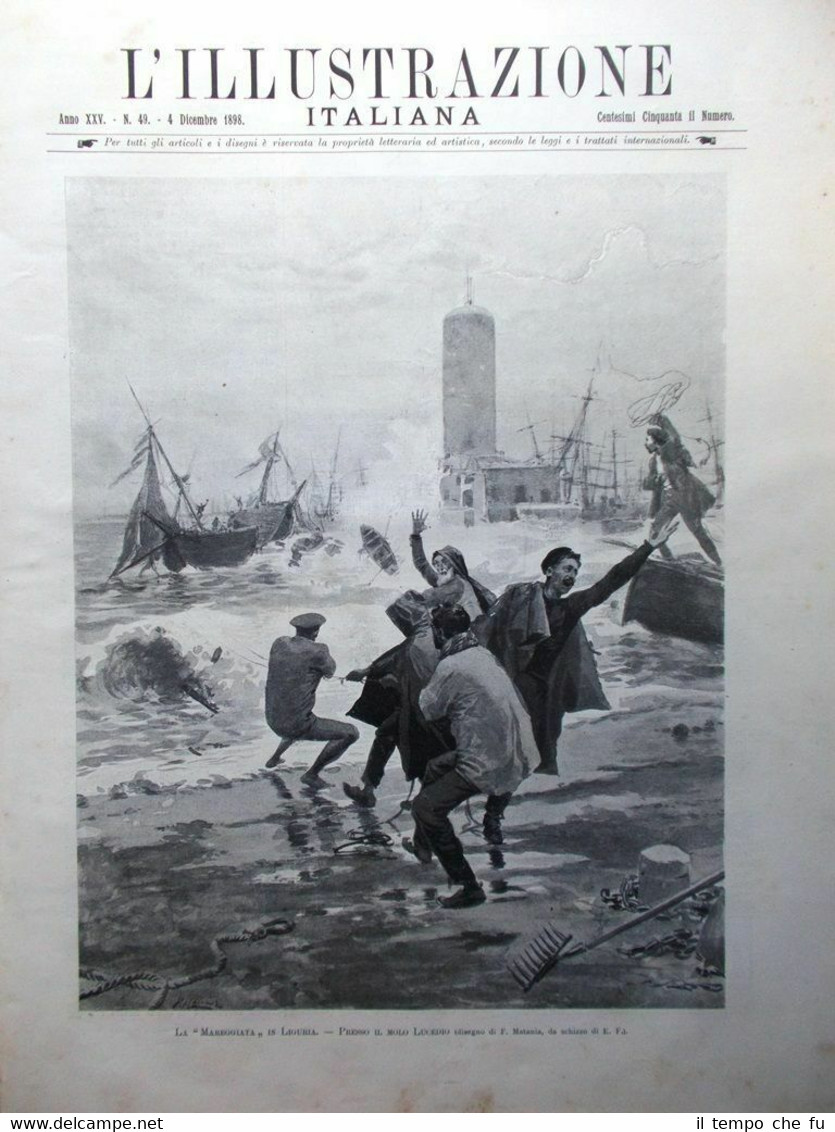 L'Illustrazione Italiana del 4 Dicembre 1898 Tosi Bertini Quadrone Iris …