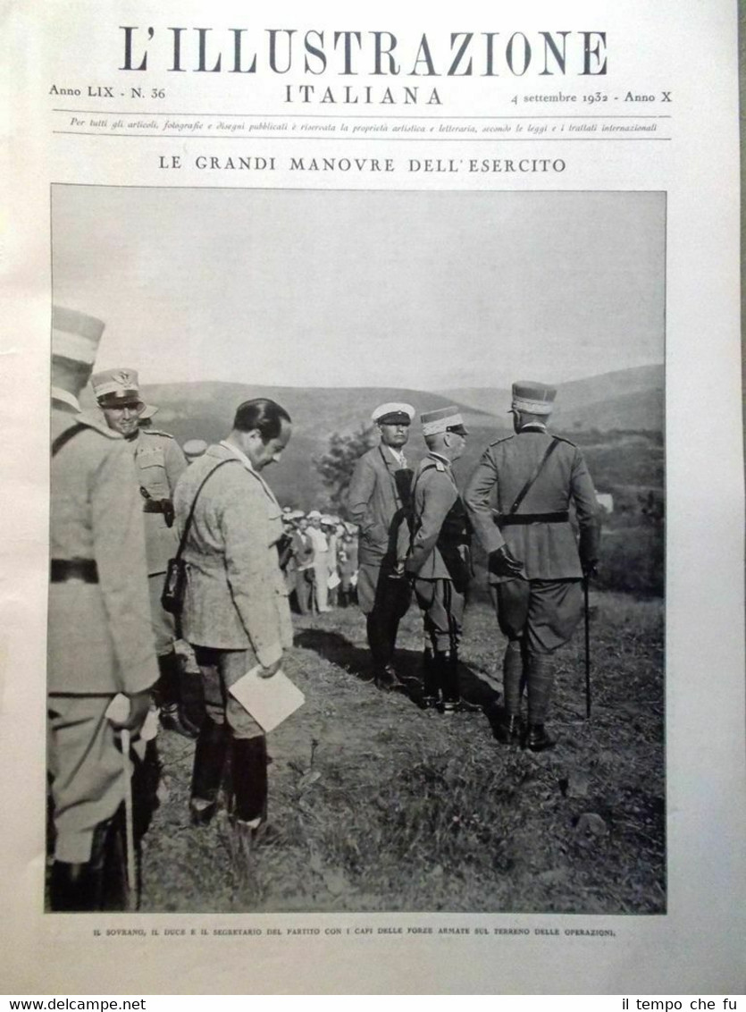 L'Illustrazione Italiana del 4 Settembre 1932 Carnot Ciclismo L'Aquila Rembrandt