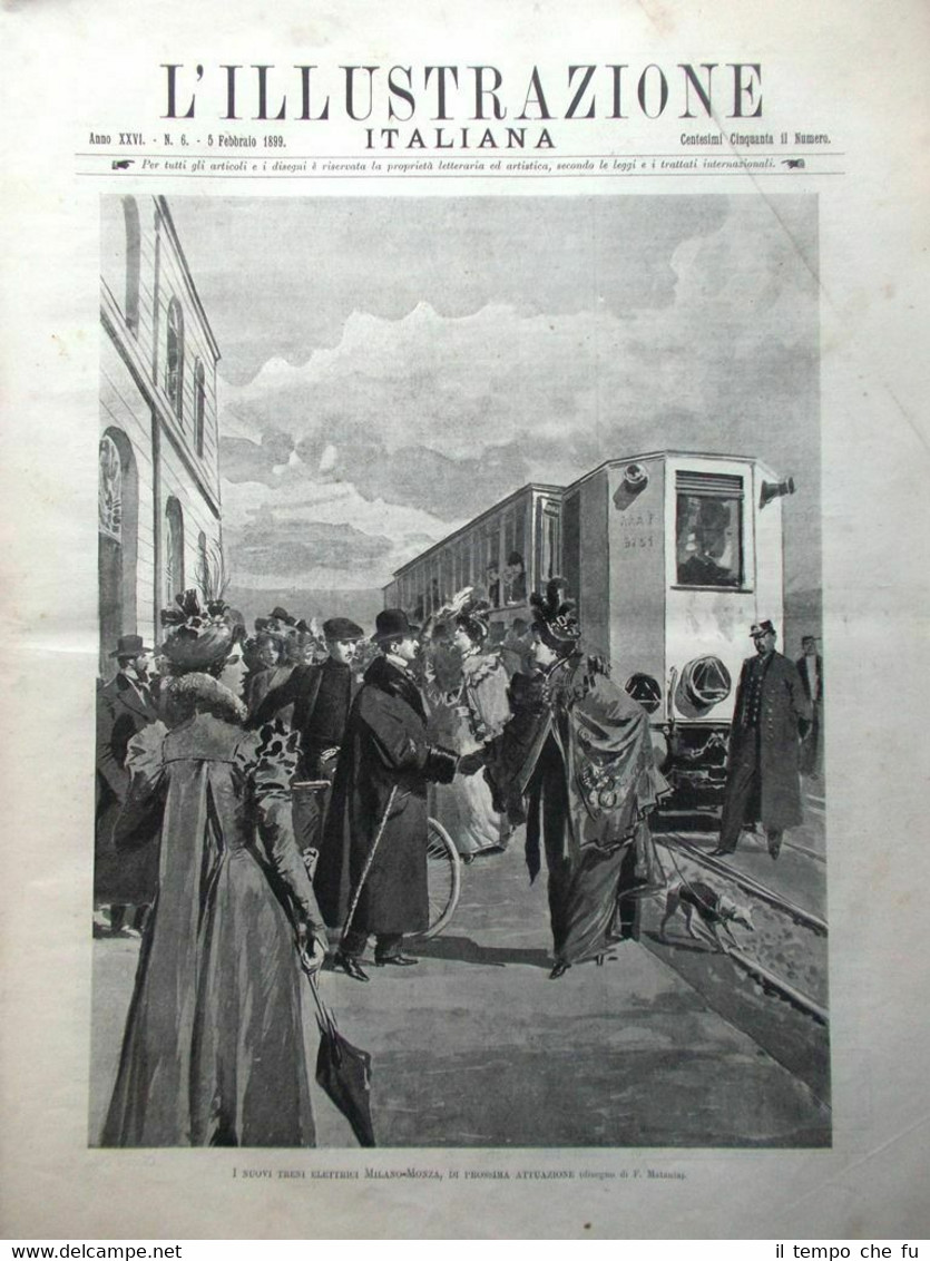 L'Illustrazione Italiana del 5 Febbraio 1899 Centro Firenze Treni Pontida …