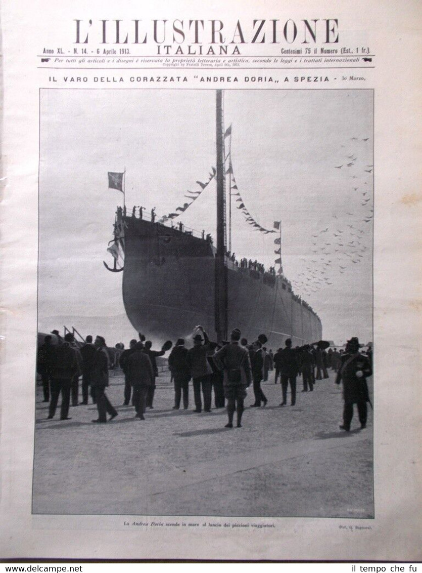 L'illustrazione Italiana del 6 Aprile 1913 Varo Andrea Doria Deledda …
