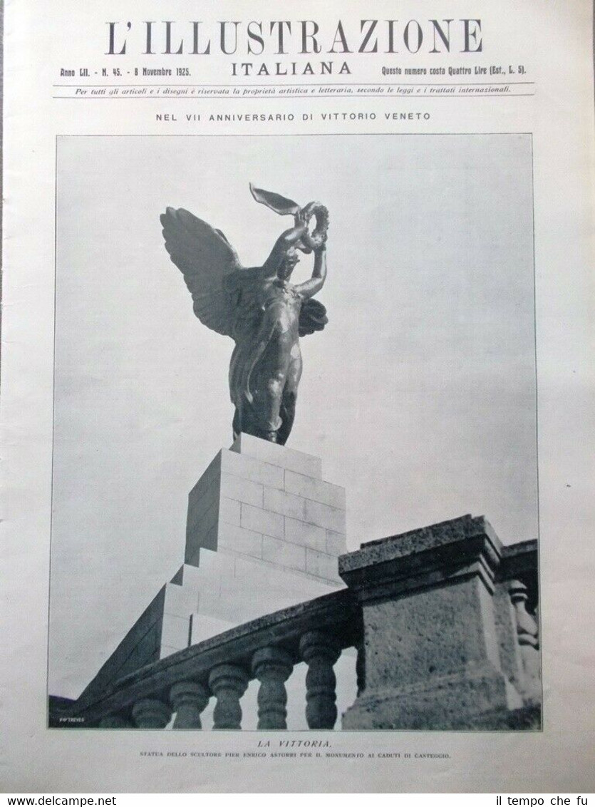 L'Illustrazione Italiana del 8 Novembre 1925 Maggiore Vittoria Giardini Milano