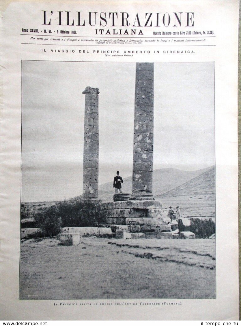 L'Illustrazione Italiana del 9 Ottobre 1921 Nazario Sauro Scala Milano …