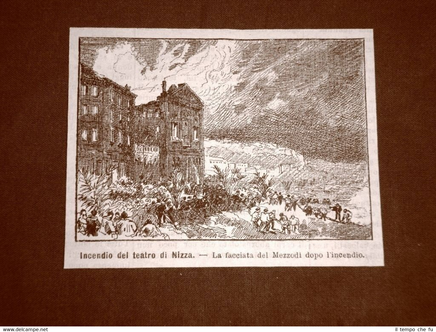 L'incendio del Teatro di Nizza nel 1881 Facciata del mezzodì …