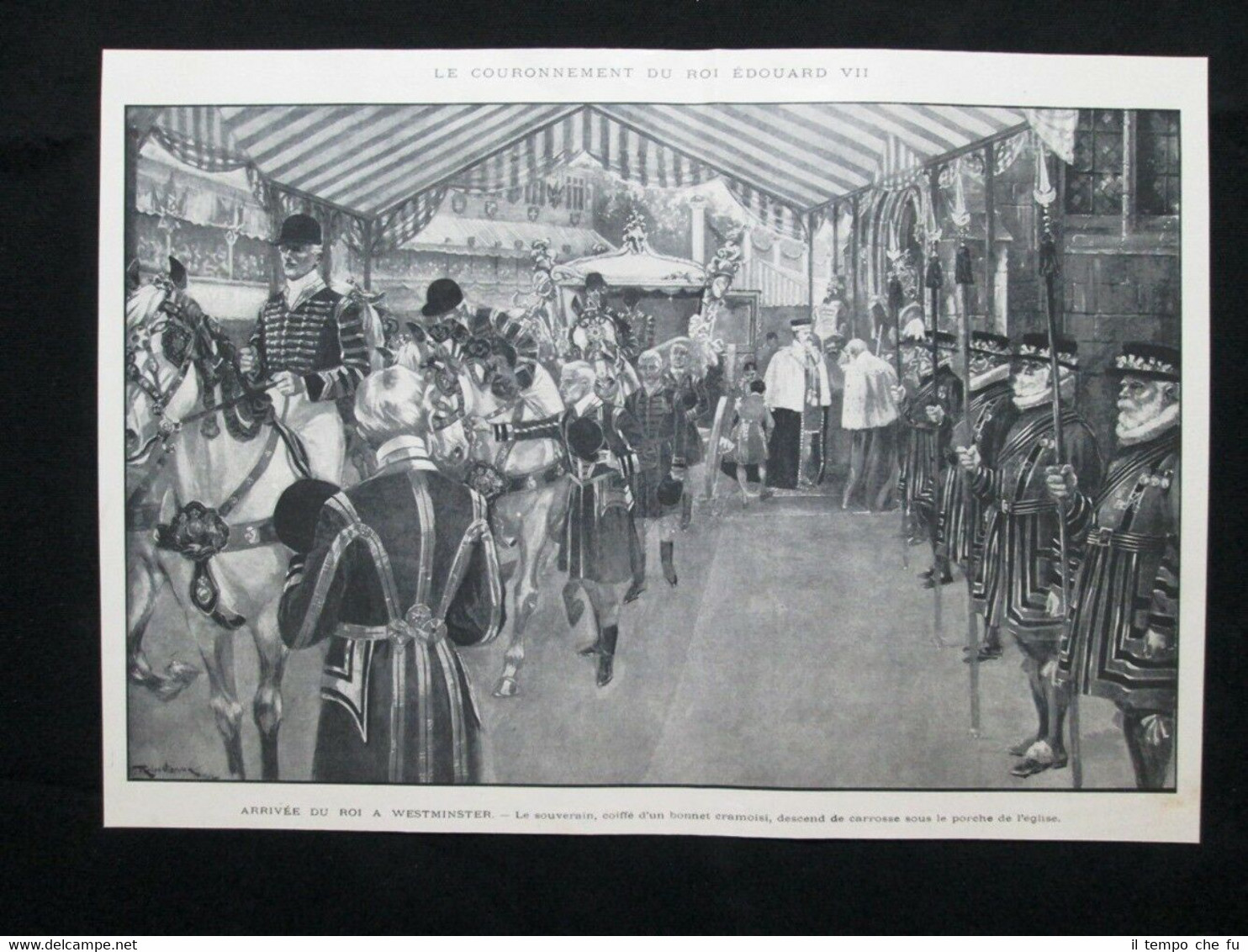 L'incoronazione del Re Edoardo VII - Arrivo del Re a …