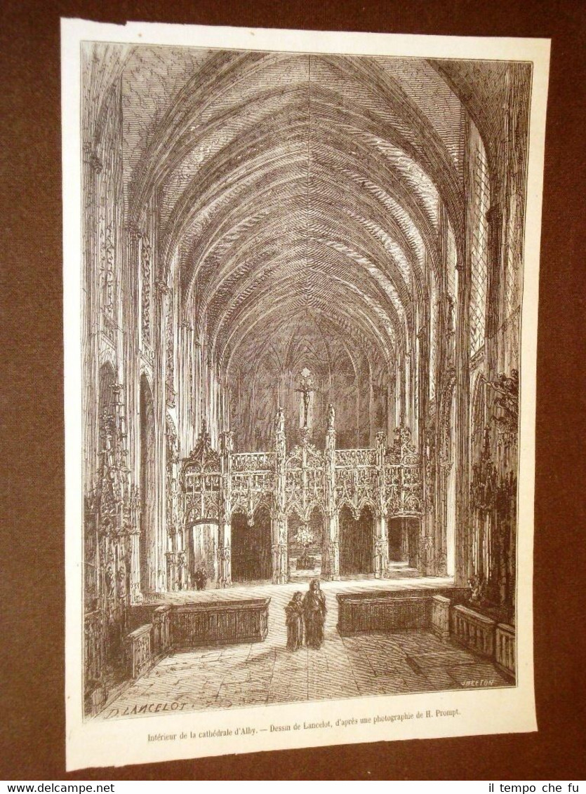 L'interno della Cattedrale d'Alby nel 1872