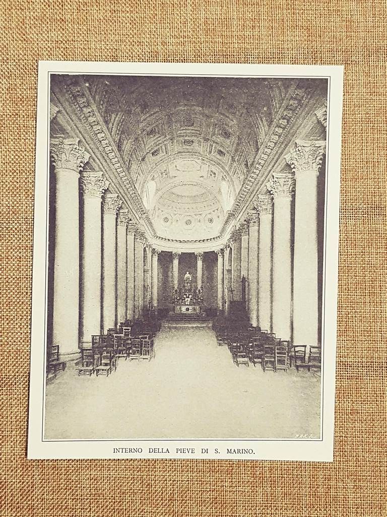 L'interno della Pieve di San Marino nel 1911 Stampa del …