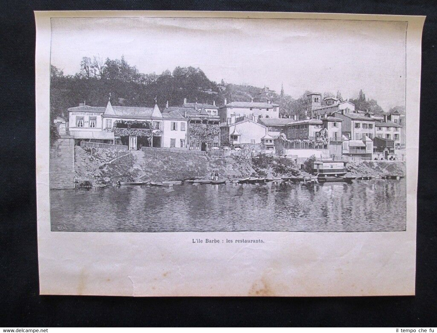 L’isola Barbe (Lione): i ristoranti Incisione del 1894