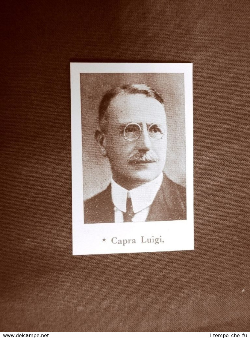 L'Onorevole Capra Luigi nel 1924 Deputato in Italia