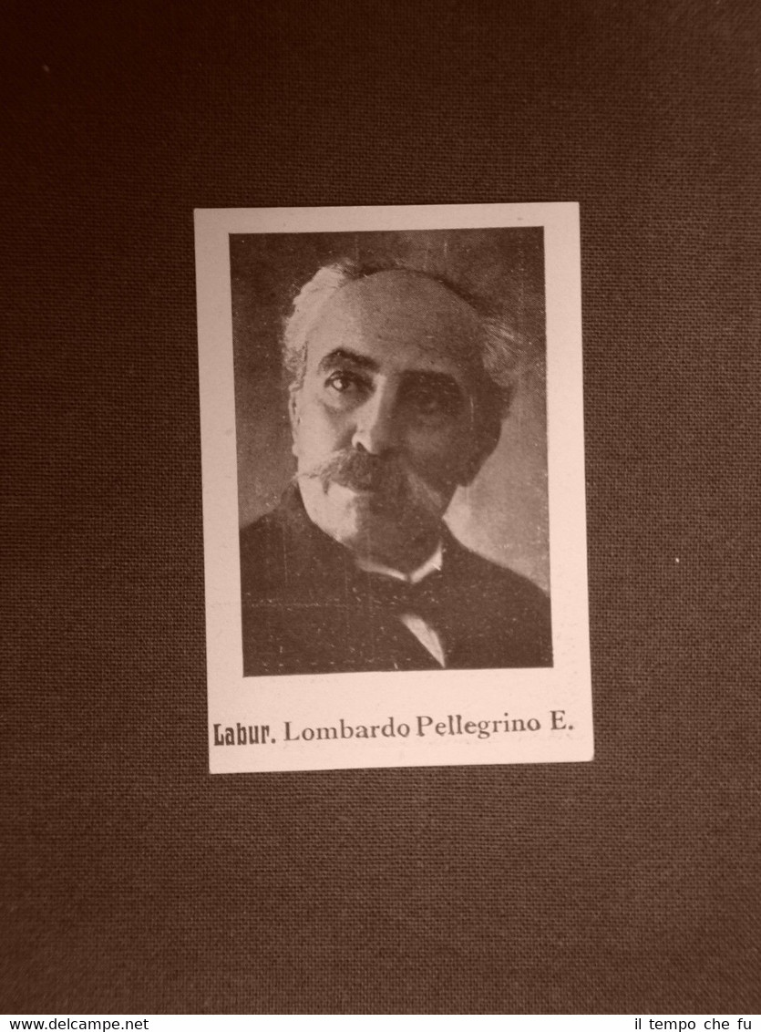 L'Onorevole Lombardo Pellegrino E. nel 1924 Deputato in Italia