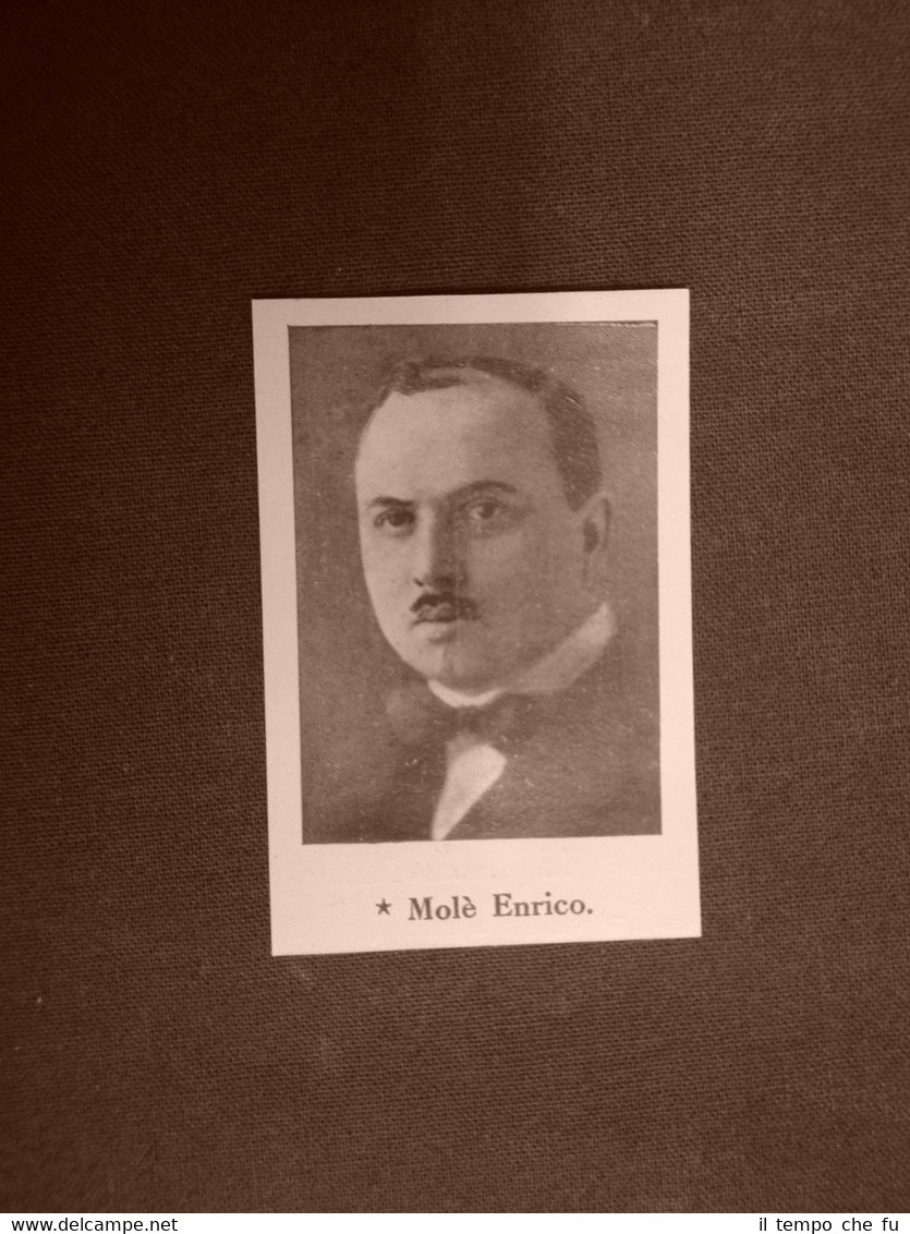 L'Onorevole Molè Enrico nel 1924 Deputato in Italia