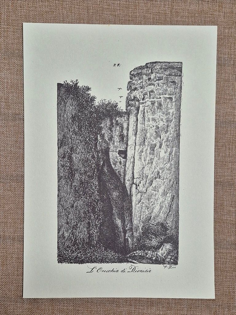 L'Orecchia di Dionisio Siracusa Tavola di Giuseppe Politi Anno 1835 …