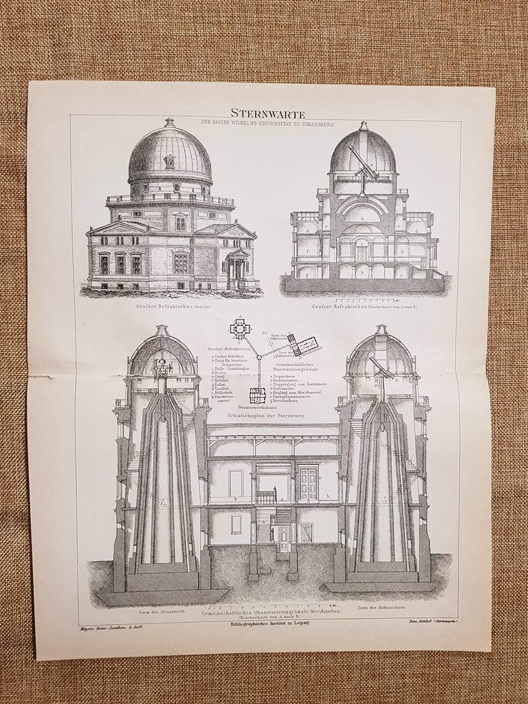 L'Osservatorio dell'Università Kaiser Wilhelm Strasburgo Francia Tavola del 1890