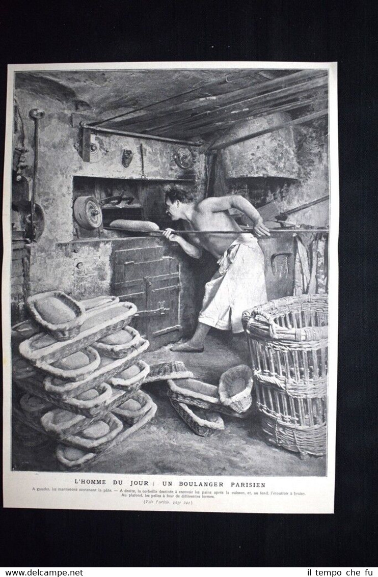 L'uomo del giorno: un fornaio parigino Stampa del 1906