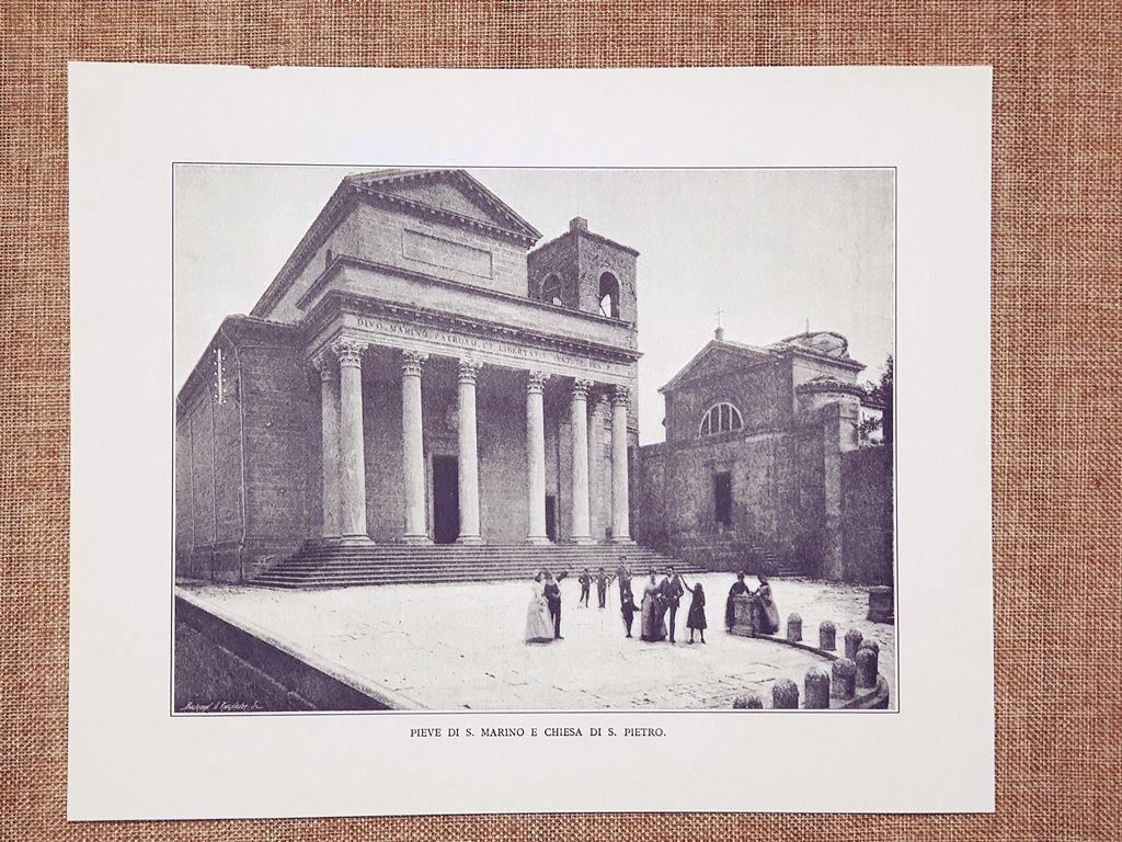 La Basilica e la Chiesa di San Pietro nel 1911 …