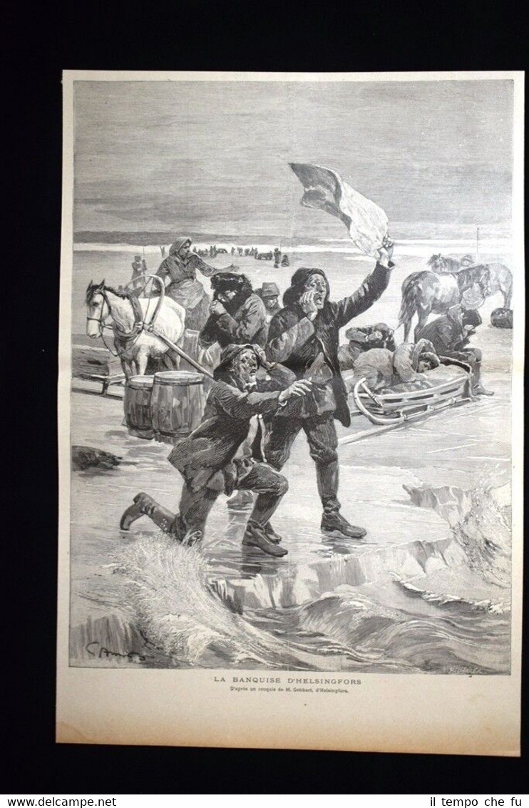 La calotta di ghiaccio di Helsingfors, in Finlandia Incisione del …