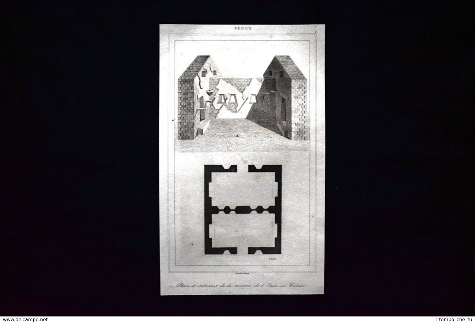 La casa dell'Inea, Canar, Perù Incisione del 1850 L'Univers pittoresque