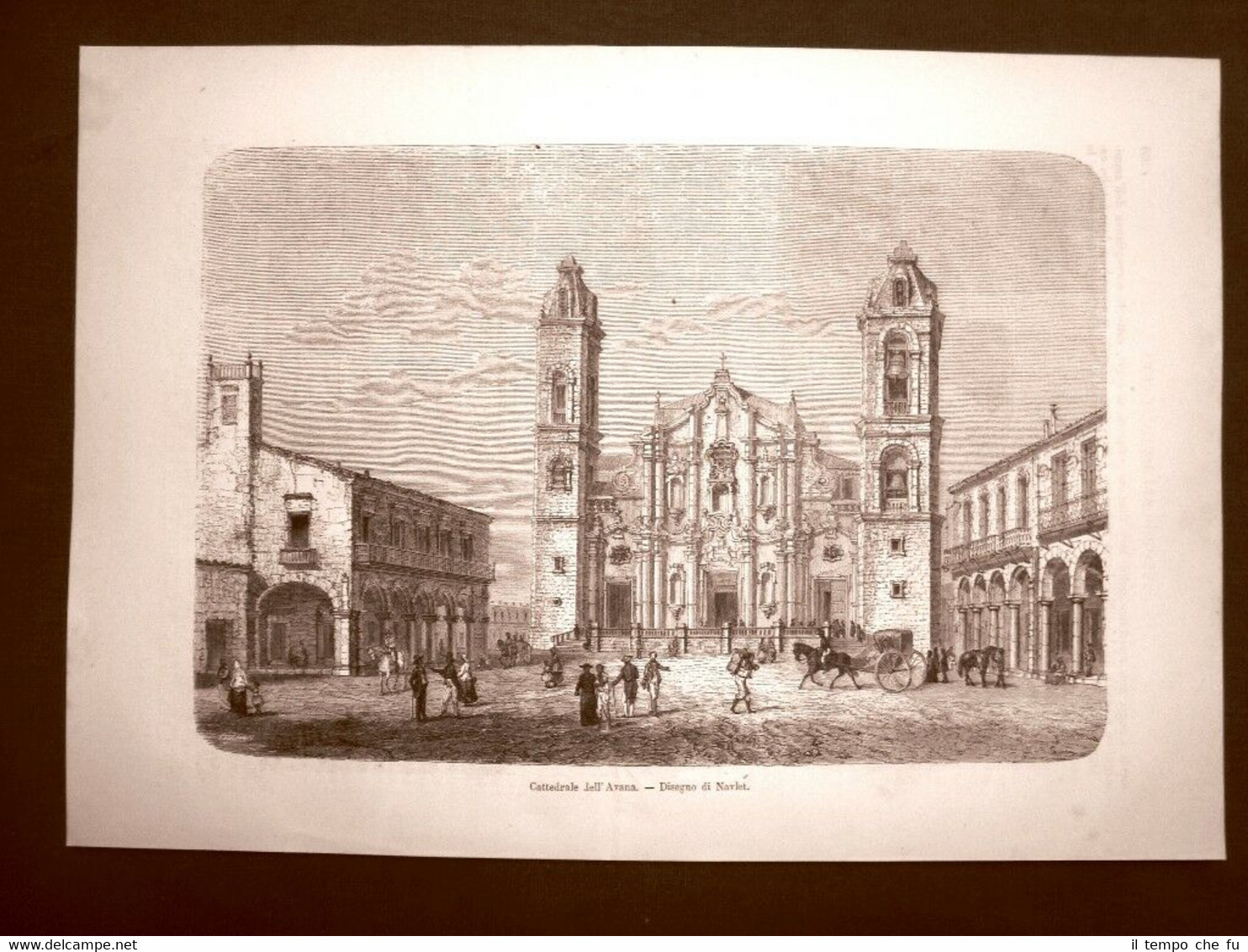 La Cattedrale dell'Avana nel 1863 Isola di Cuba Disegno di …