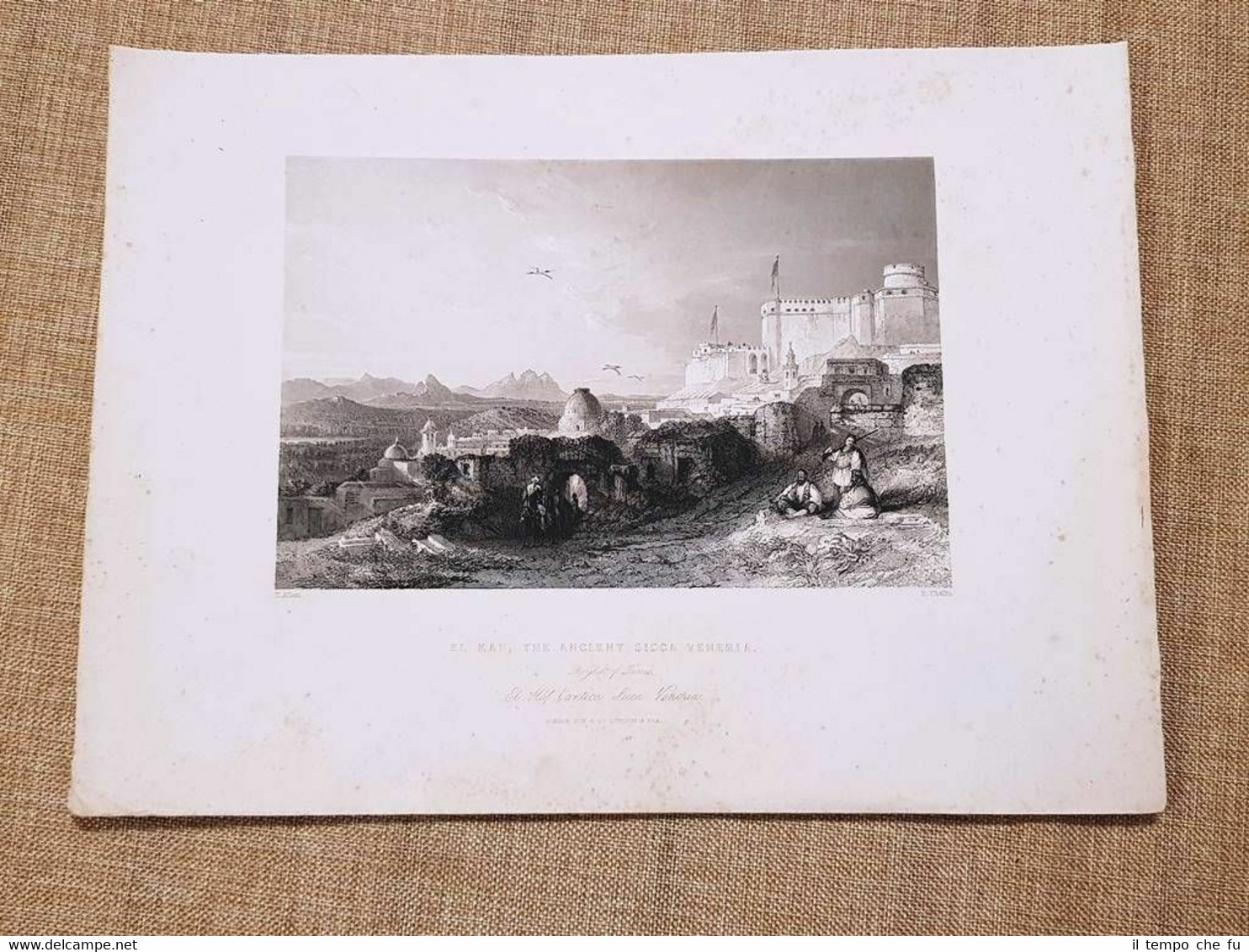 La città di Le Kef L'Antica Sicca Veneria Tunisia Incisione …