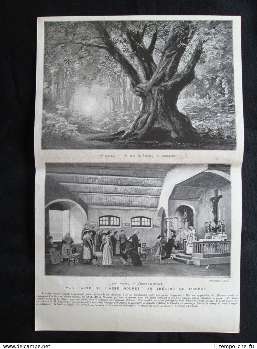La colpa dell'abate Mouret al teatro dell'Odeon Stampa del 1907