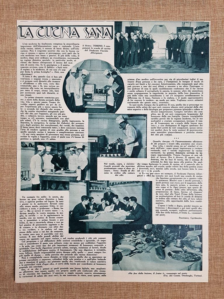 La cucina sana Torino Scuola del Sindacato Fascista Albergatori Stampa …