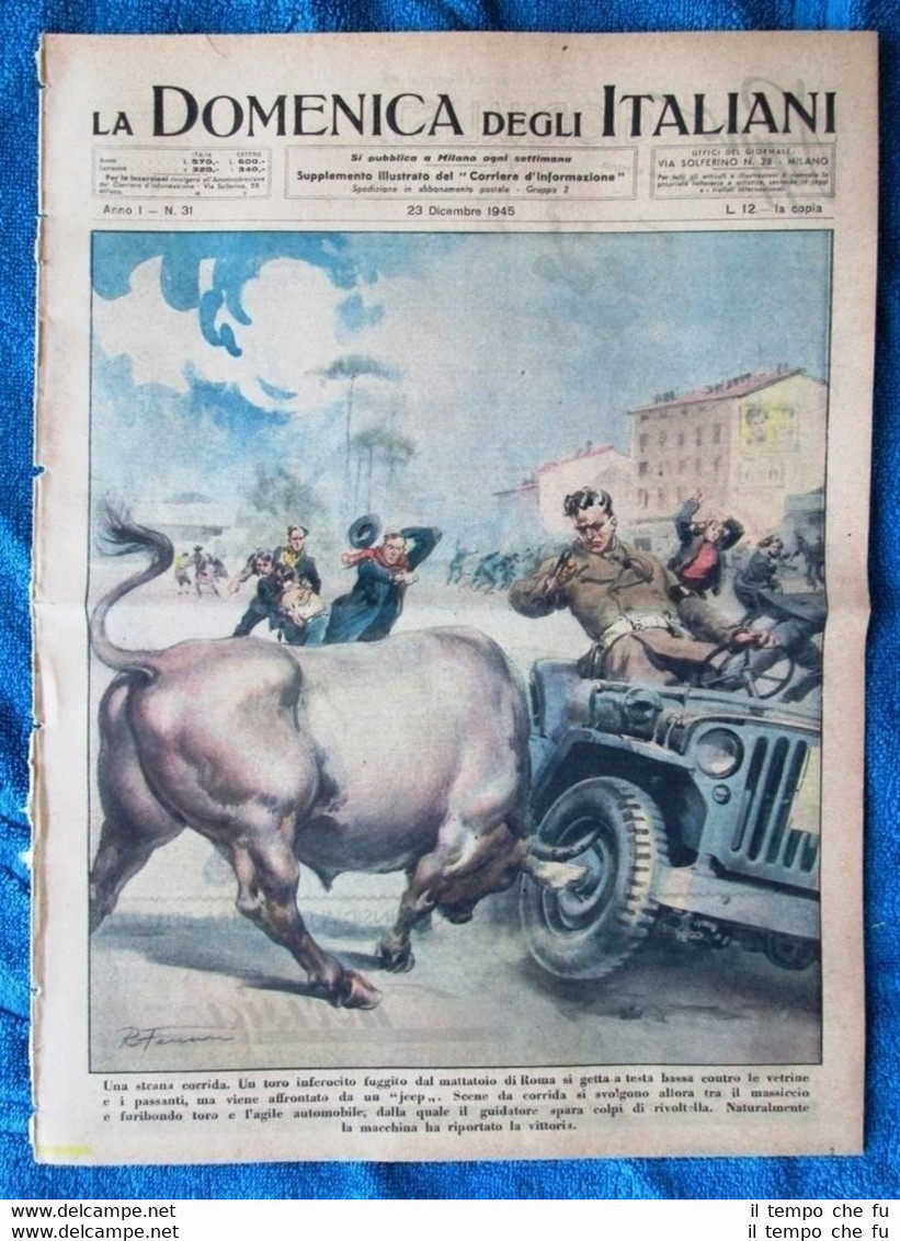 La Domenica degli Italiani o del Corriere 23 dicembre 1945 …