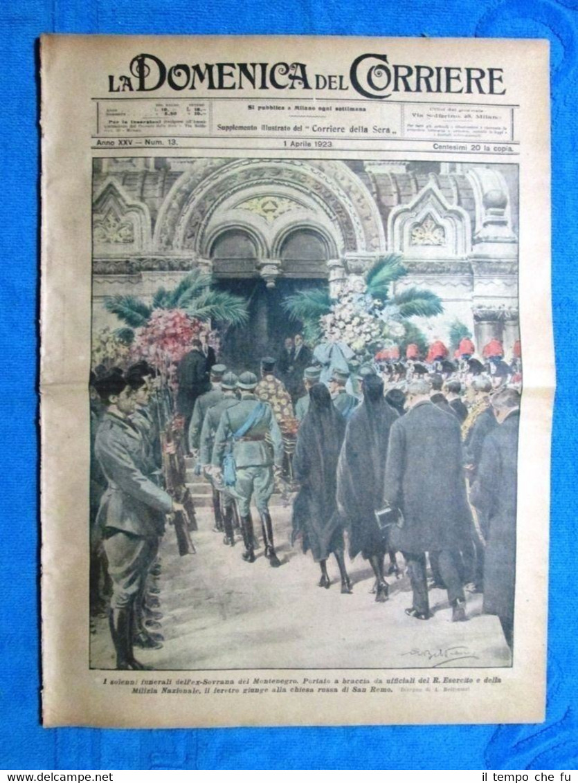 La Domenica del Corriere 1 aprile 1923 Milena del Montenegro …